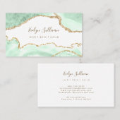 エレガントseaoam green agate名刺 名刺 (正面/裏面)