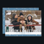 エレガントSeason's Greetings Winter Snow Photo シーズンカード<br><div class="desc">シーズンエレガントズ・グリーティング冬雪フォトホリデーカード</div>