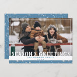 エレガントSeason's Greetings Winter Snow Photo シーズンカード<br><div class="desc">シーズンエレガントズ・グリーティング冬雪フォトホリデーカード</div>