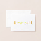 エレガントSerif予約結婚テーブルの場所 箔カード (裏面封筒付き)