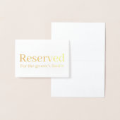 エレガントSerif予約結婚テーブルの場所 箔カード (ディスプレー)