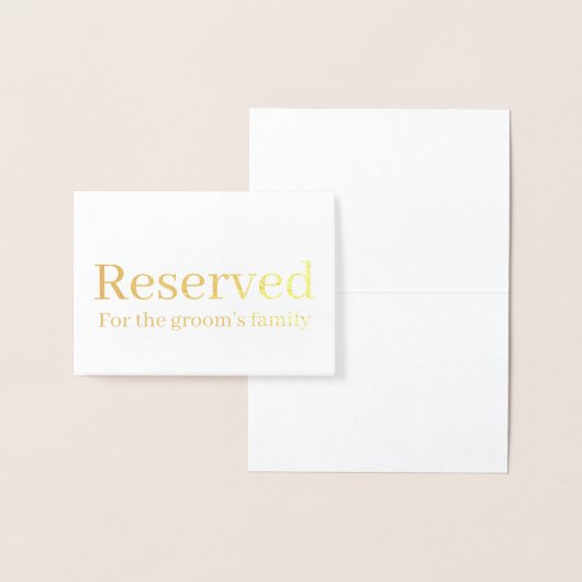 エレガントSerif予約結婚テーブルの場所 箔カード (ディスプレー)