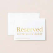 エレガントSerif予約結婚テーブルの場所 箔カード (裏面封筒付き)