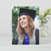 エレガントSerif写真卒業のお知らせ 案内状 (スタンド正面)