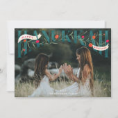 エレガントSerif Happy Hanukkah写真 シーズンカード (正面)