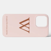 エレガントserif monogramイニシャル名赤面pink Case-Mate iPhoneケース (裏面 (横))