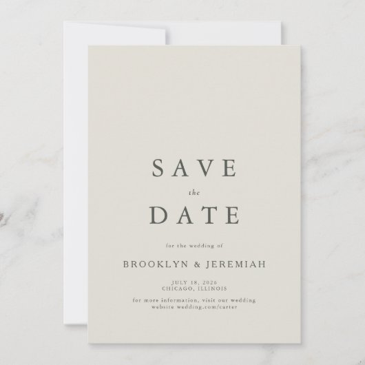 エレガントSerif Wedding Save the Date セーブザデート (正面)