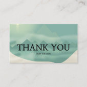 エレガントShades of Green Mauntainsサンキューカード エンクロージャーカード (正面)