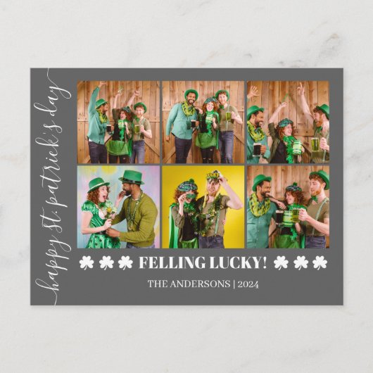 エレガントShamrock St. Patrick's Day Familyの写真 シーズンポストカード (正面)