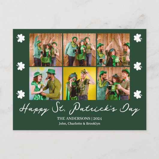 エレガントShamrock St. Patrick's Day Familyの写真 シーズンポストカード (正面)