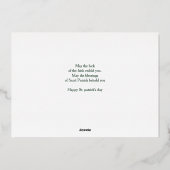 エレガントShamrock St. Patrick's Day Familyの写真 箔シーズンカード (裏面)