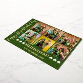 エレガントShamrock St. Patrick's Day Familyの写真 箔シーズンカード (回転した状態)