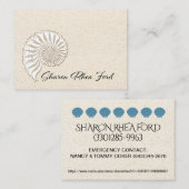 エレガントShell Calling Card / 連絡 /ビジネス コーリングカード (正面/裏面)