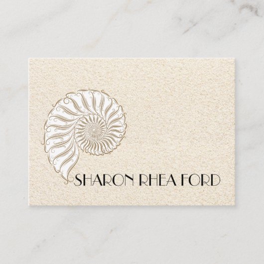 エレガントShell Calling Card / 連絡 /ビジネス 名刺 (正面)