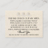 エレガントShell Calling Card / 連絡 /ビジネス 名刺 (裏面)