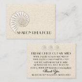 エレガントShell Calling Card / 連絡 /ビジネス 名刺 (正面/裏面)