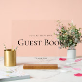 エレガントSIGN OUR GUEST BOOK'結婚 S SIGN Black アクリルサイン (ウェディング)