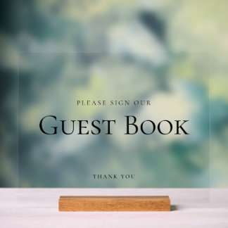 エレガントSIGN OUR GUEST BOOK'結婚 S SIGN Black アクリルサイン