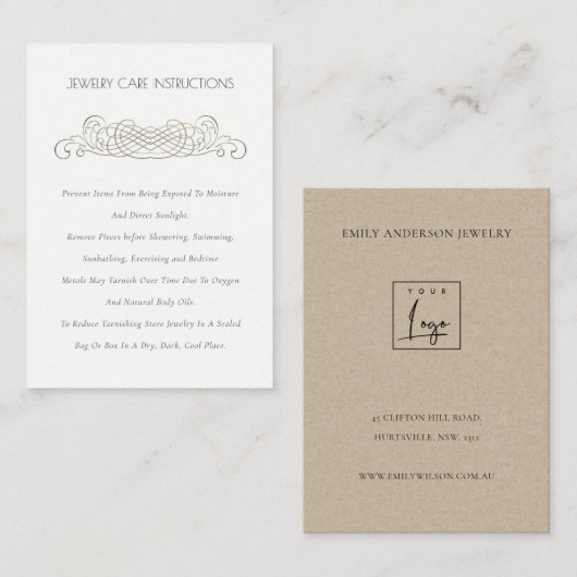 エレガントSilver Devider華美ミニマルのジュエリー(Silver Divider Div 名刺 (正面/裏面)