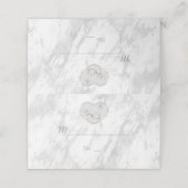 エレガントSilver Marble誓いを更新する プレイスカード (外部開封)