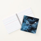 エレガントSketchbook Your Name Script Marble chic ノートブック (内部)