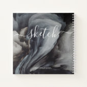 エレガントSketchbook Your Name Script Water color ノートブック (裏面)