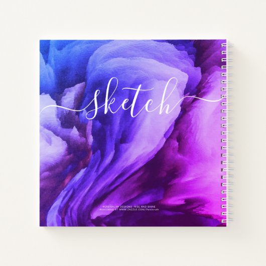 エレガントSketchbook Your Name Script Water color ノートブック (裏面)