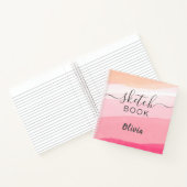 エレガントSketchbook Your Name Script Water color ノートブック (内部)