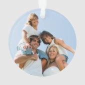 エレガントSnowberry Merry Christmas Family写真 オーナメント (裏面)
