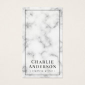 エレガントSNSミニマル大理石名刺 (正面)