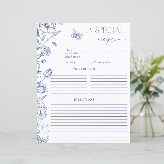 エレガントSomething Blueフローラブライダルシャワーレシピ (スタンド正面)