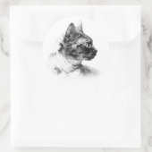 エレガントStella the Gray Catのプロフィール ラウンドシール (バッグ)