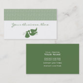 エレガントStork Green名刺 名刺 (正面/裏面)