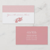 エレガントStork Pink名刺 名刺 (正面/裏面)