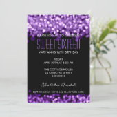 エレガントSweet sixteenきらめくライト紫 招待状 (スタンド正面)