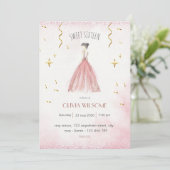 エレガントSweet sixteen誕生日 招待状 (スタンド正面)