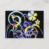 エレガントSwirl名刺 – ブルースと黄 名刺 (裏面)