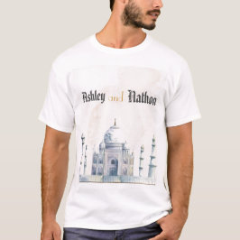 エレガントTaj Mahal Typology Water Color 結婚's Tシャツ