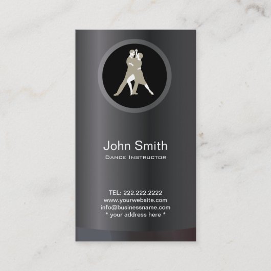 エレガントTango Dance Lesson Business Card 名刺 (正面)