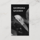 エレガントTattoo Artist Back & White Photo 名刺 (正面)