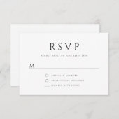 エレガントTaupeスクリプト宗教十字洗礼 出欠カード (正面/裏面)