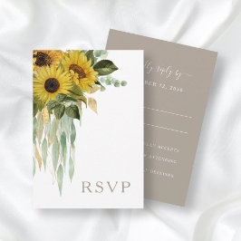 エレガントTaupeフローラひまわり披露宴 出欠カード