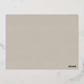 エレガントTaupe秋フローラ葉感謝祭金ゴールド 箔招待状ポストカード (裏面)