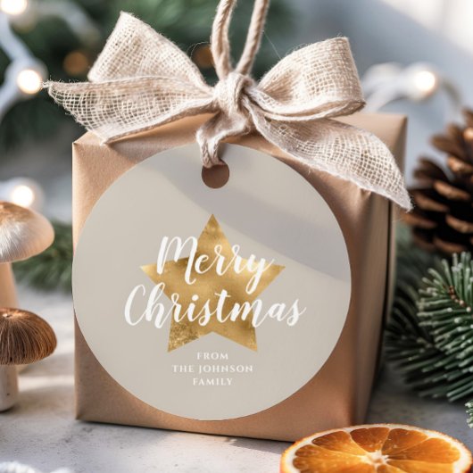 エレガントTaupe金ゴールドスター フェイバータグ