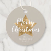 エレガントTaupe金ゴールドスター フェイバータグ (正面)