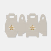 エレガントTaupe金ゴールドスター フェイバーボックス (折り畳みなし)