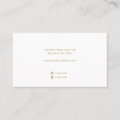 エレガントTaupe Gray水平スタッドイヤリングディスプレイ 名刺 (裏面)