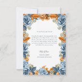 エレガントTerracota海軍とRustの結婚写真 サンキューカード (裏面)