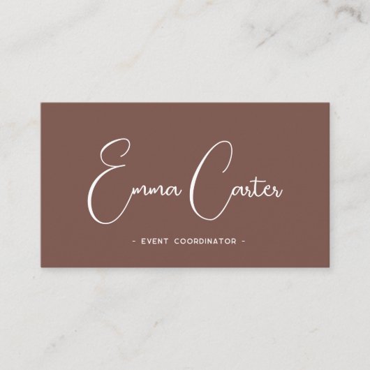 エレガントTerracottaカスタマイズ可能な名刺 名刺 (正面)