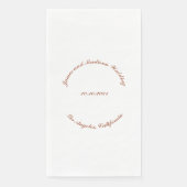 エレガントterracottaカスタムスクリプト名結婚の日付 (正面)